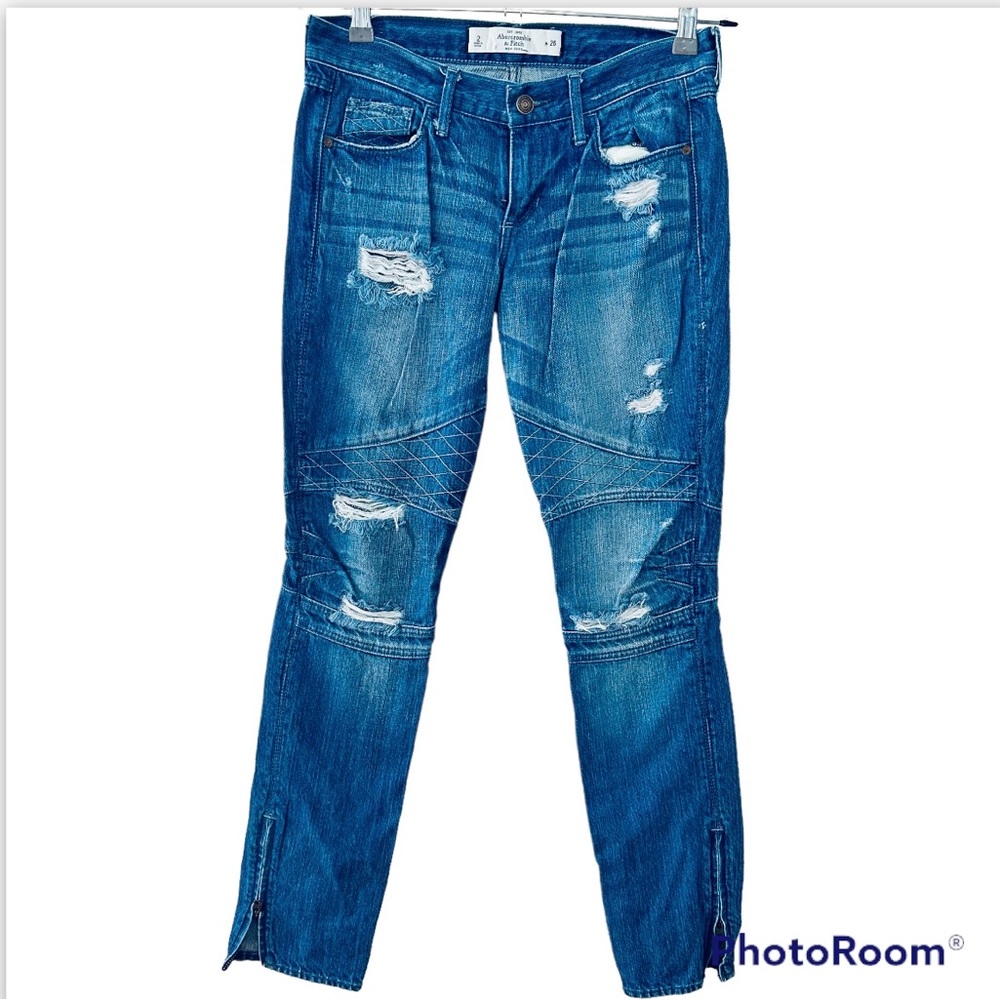 Abercrombie & fitch broken denim jeans size 2 W26